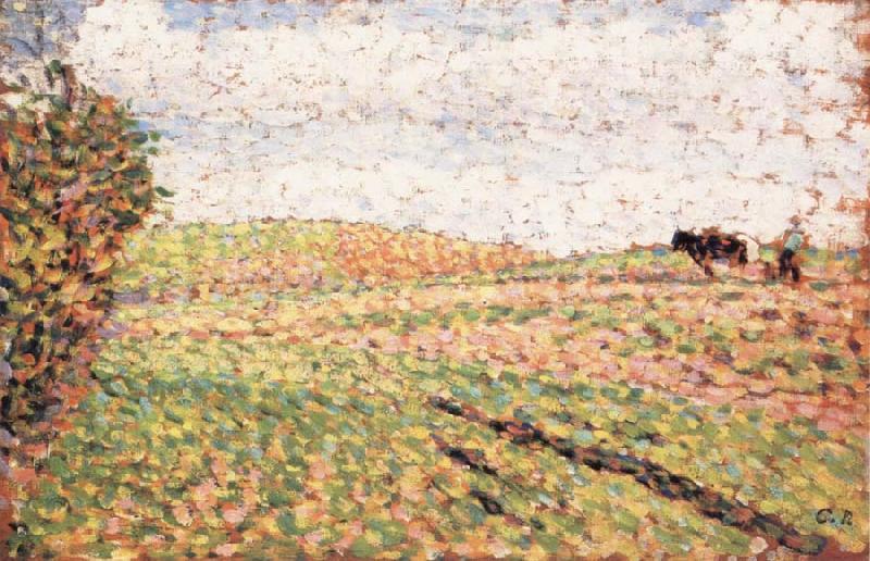 Camille Pissarro Ploughing at Eragny